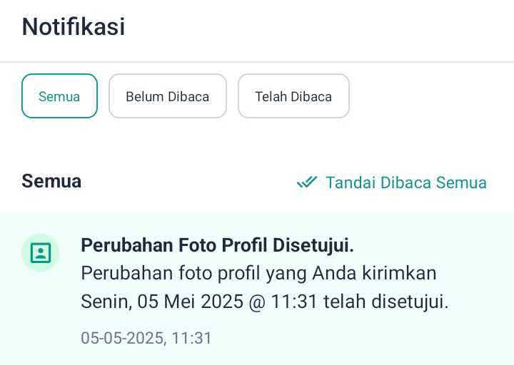 form notification approve