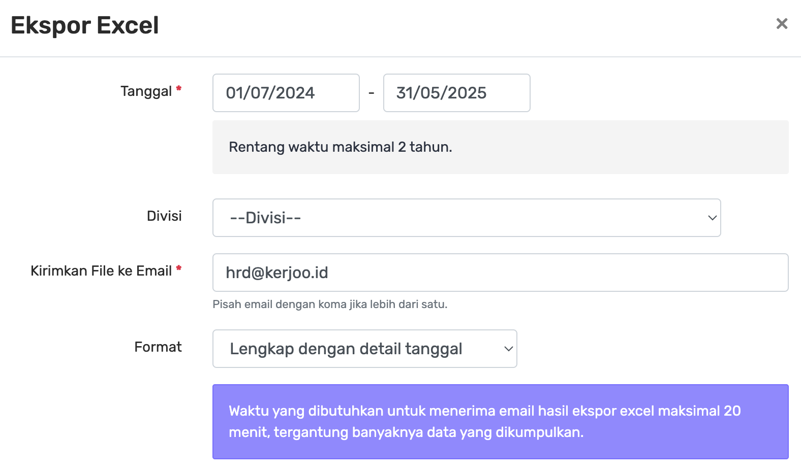 form export
