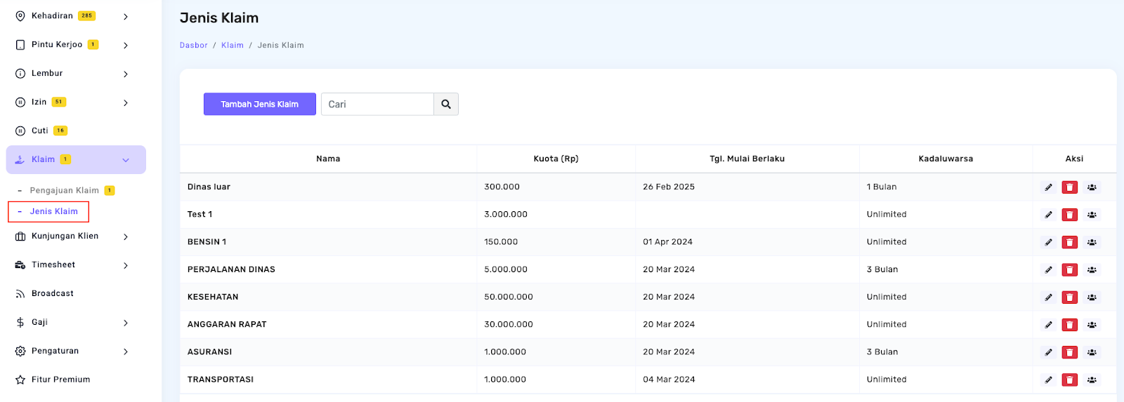 claim page