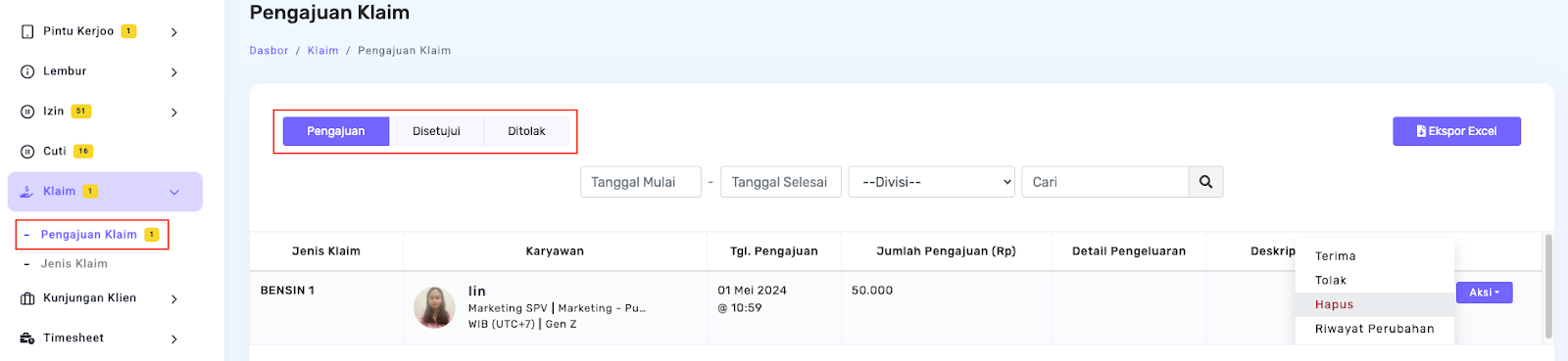 claim page