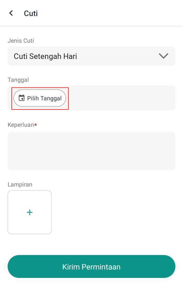 cuti setengah hari