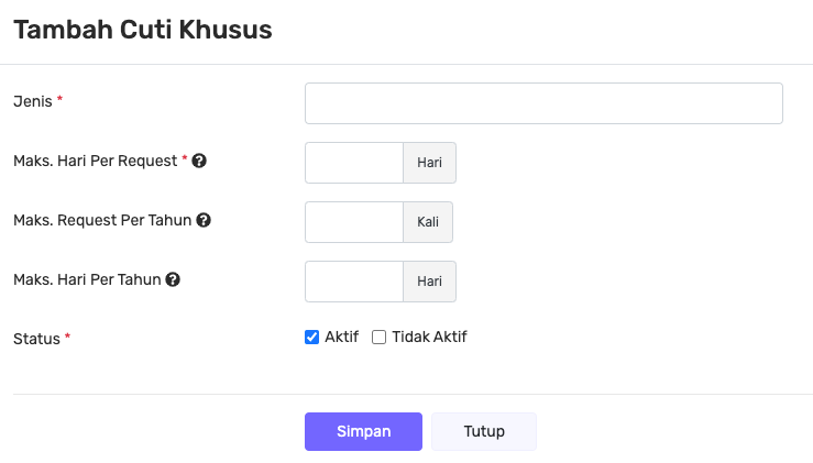 form add special leave