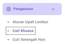 menu special leave